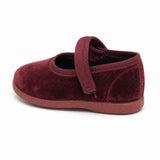 Cienta Burgundy Velvet Mary Jane, back view
