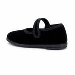 Cienta Shoes Black Velvet Mary Jane, back view