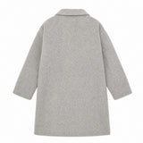 Tocoto Vintage Embroidered Grey Trench Coat, back view