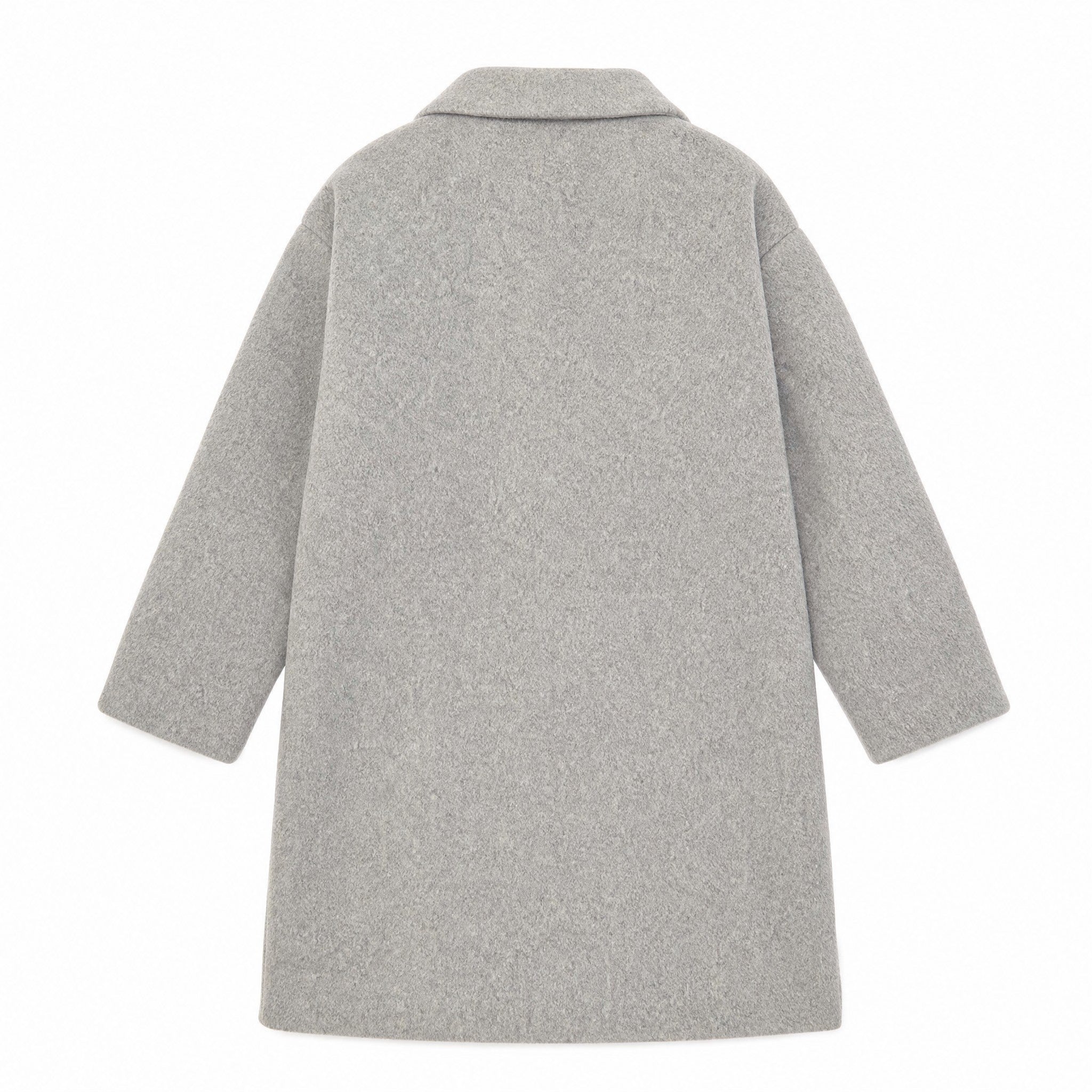 Tocoto Vintage Embroidered Grey Trench Coat, back view