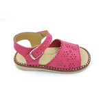 Aladino Classic Leather Sandals with Buckle, Fuchsia (EU 22 & 29)