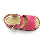 Aladino Classic Leather Sandals with Buckle, Fuchsia (EU 22 & 29)