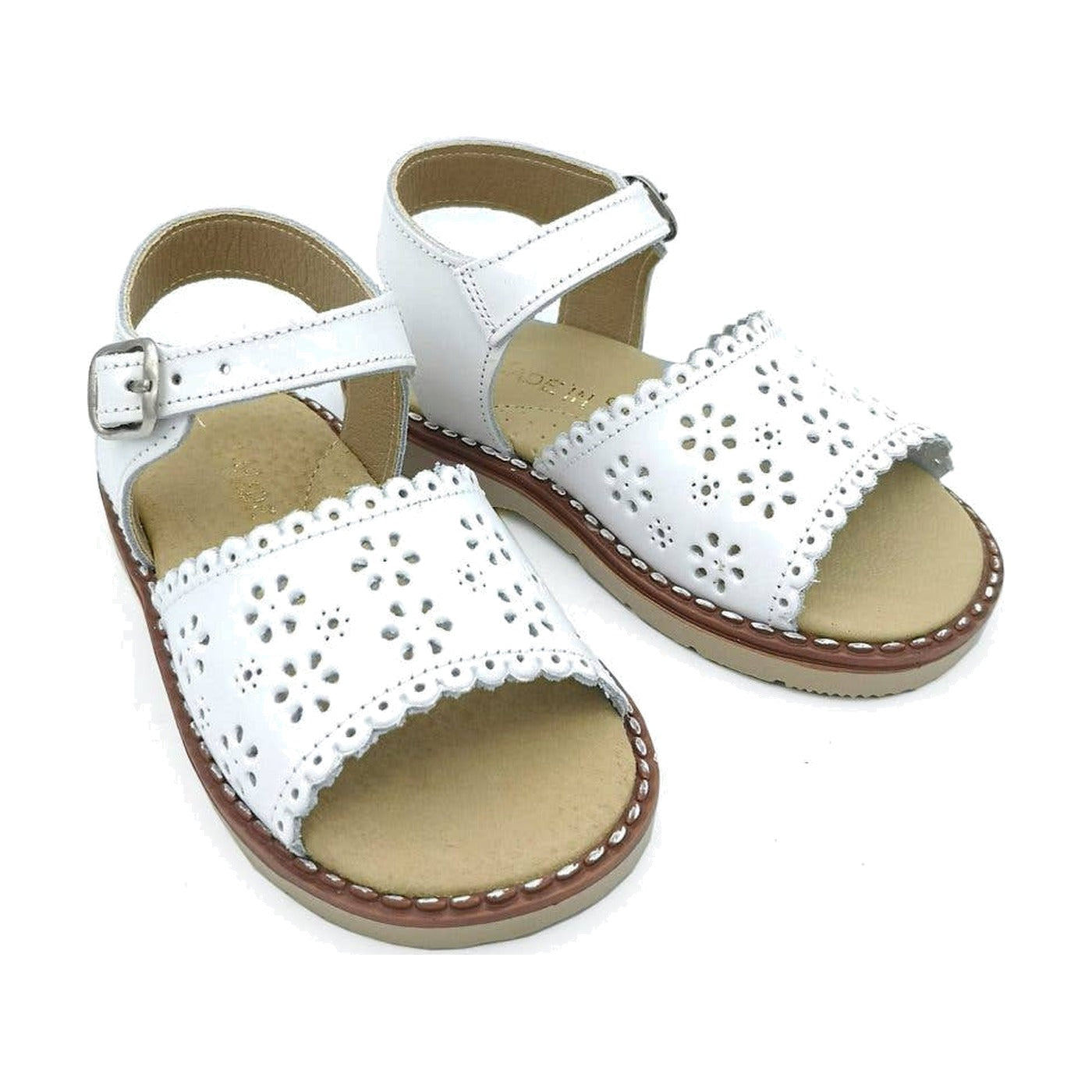 Aladino Classic Leather Sandals with Buckle, Fuchsia (EU 31)