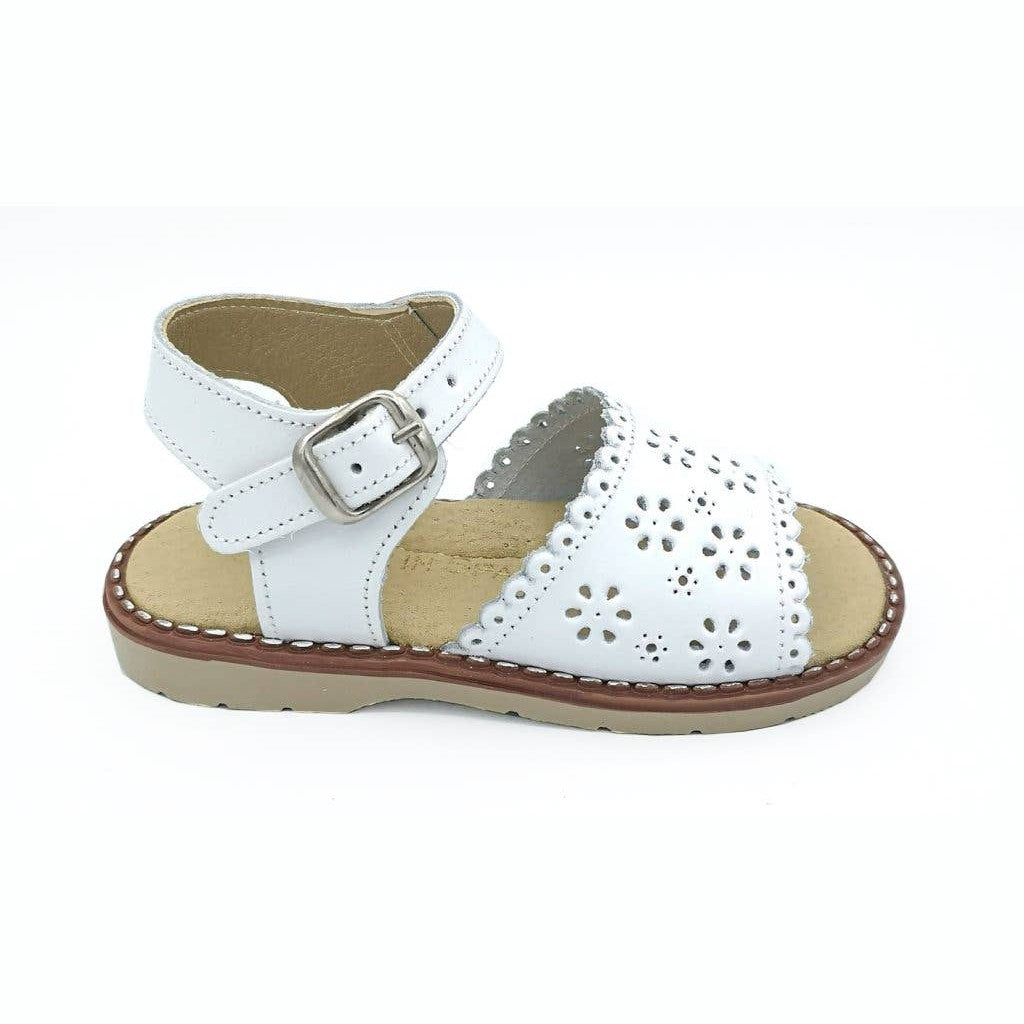 Aladino Classic Leather Sandals with Buckle, Fuchsia