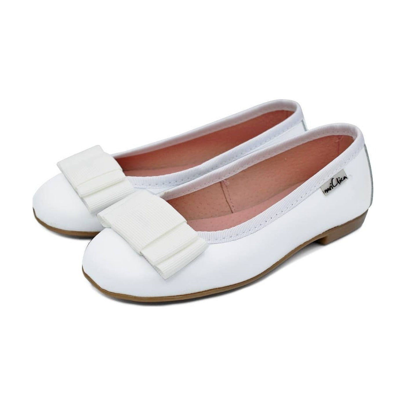 MariChica Classic Leather Ballerina Style Shoes, White