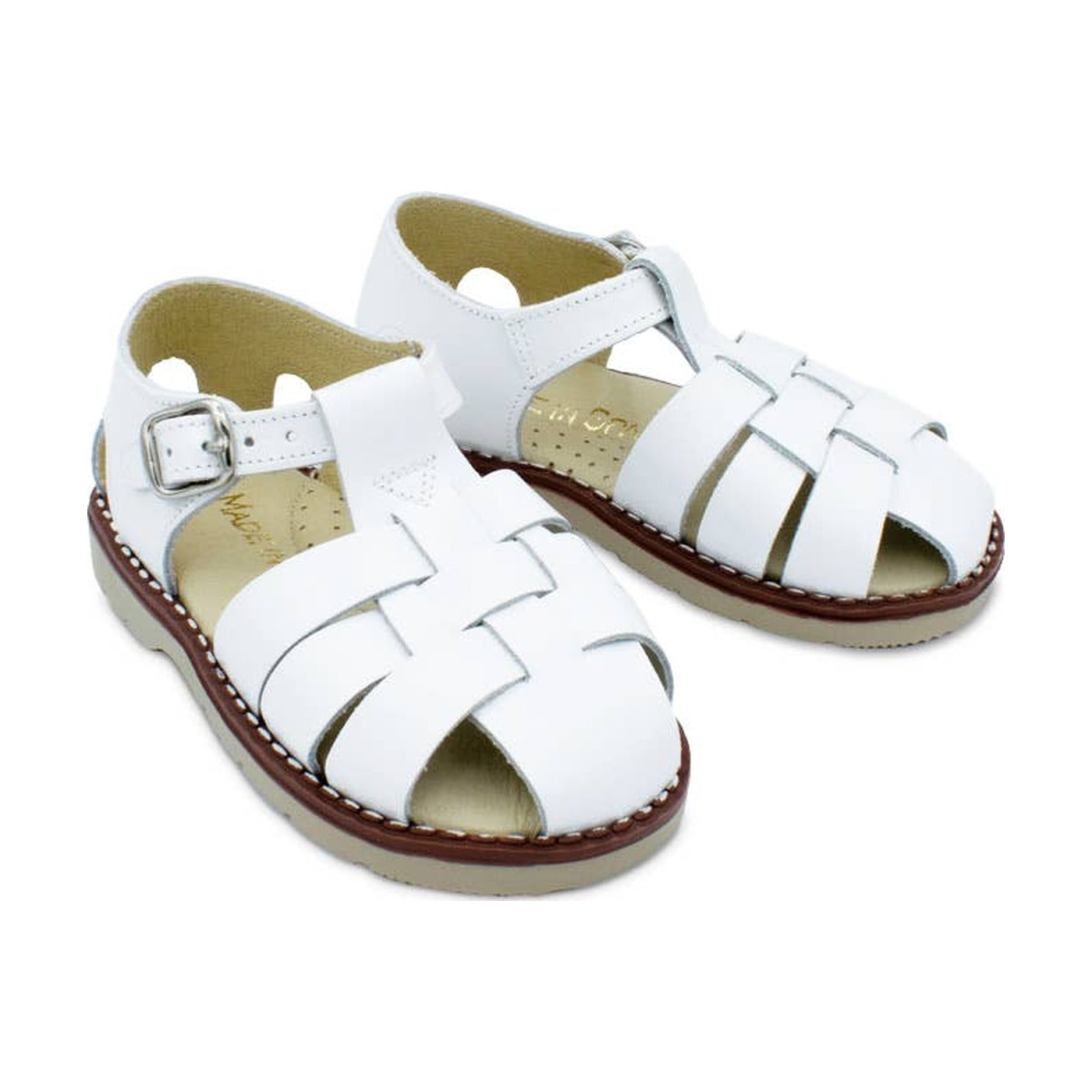 Aladino Closed Toe Roman Leather Sandals