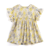 Aimama Yellow & Grey Nature Print Blouse