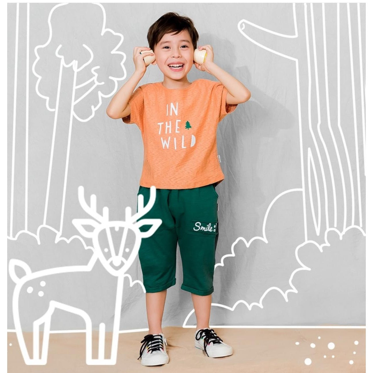 Aimama "Smile" Harem Shorts for Boys