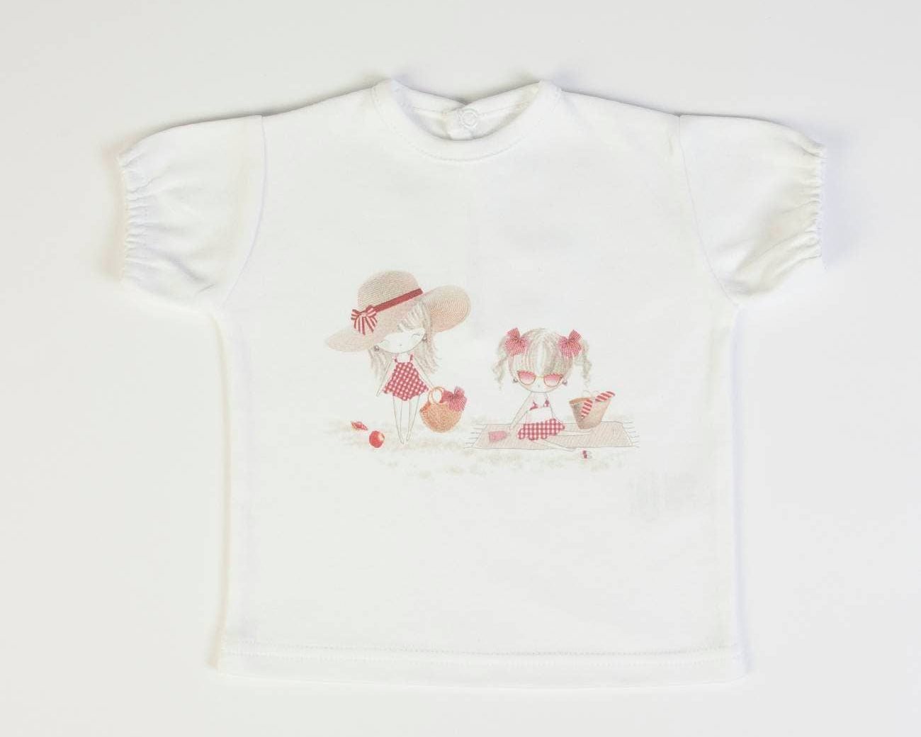 T-shirt + woven skirt - White/red - CapuletKids