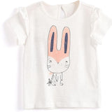 T-Shirt with Rabbit Print