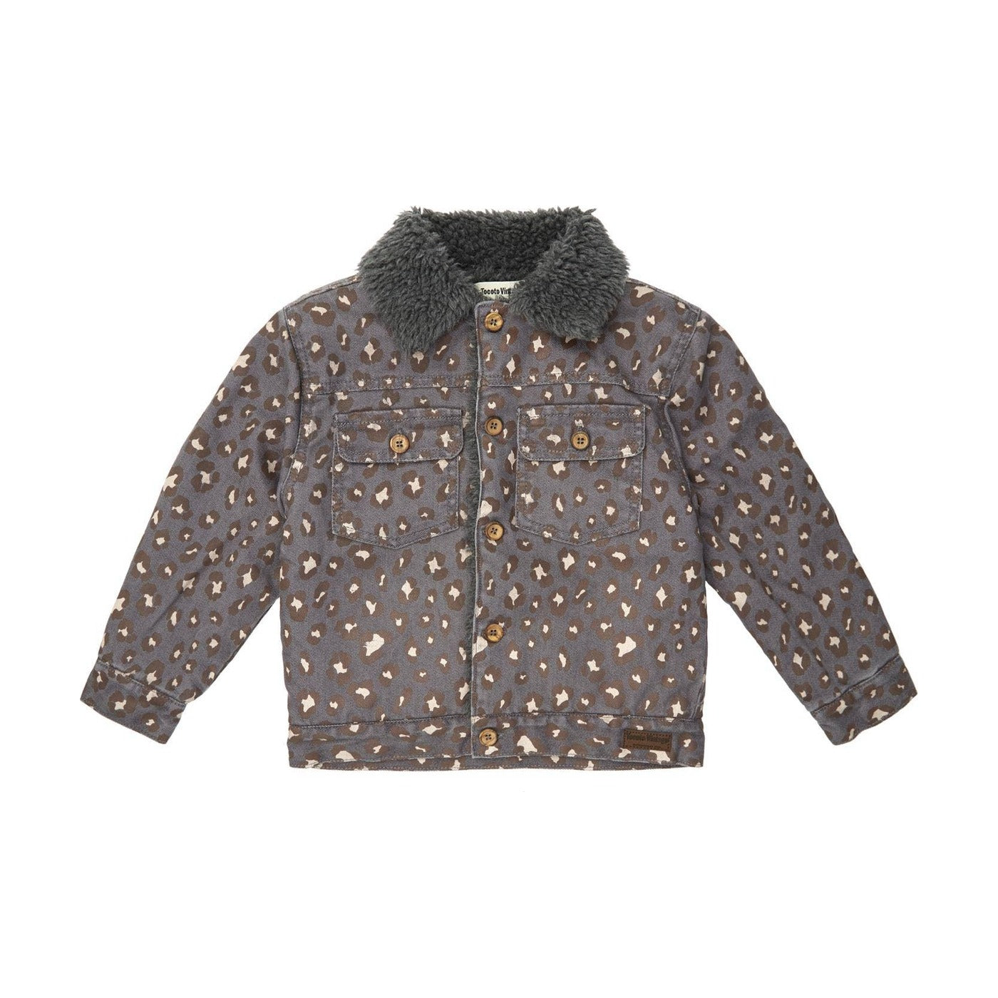Tocoto Vintage Denim Animal Print Jacket