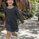 little label Dotted Sweatdress Black