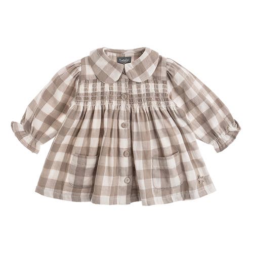Brown & Beige Plaid Dress | TOCOTO VINTAGE - CapuletKids