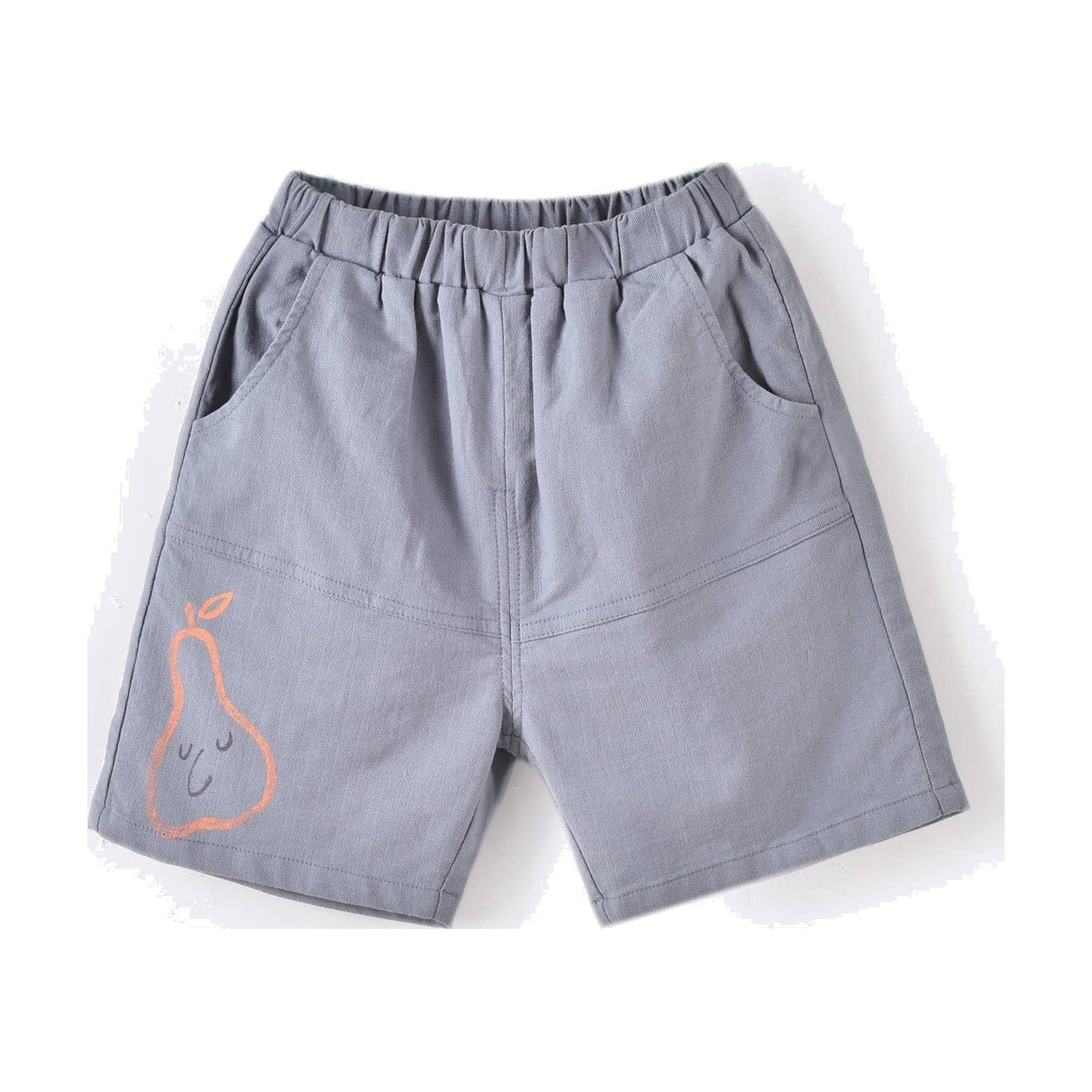 Aimama Fog Blue Pear Print Shorts