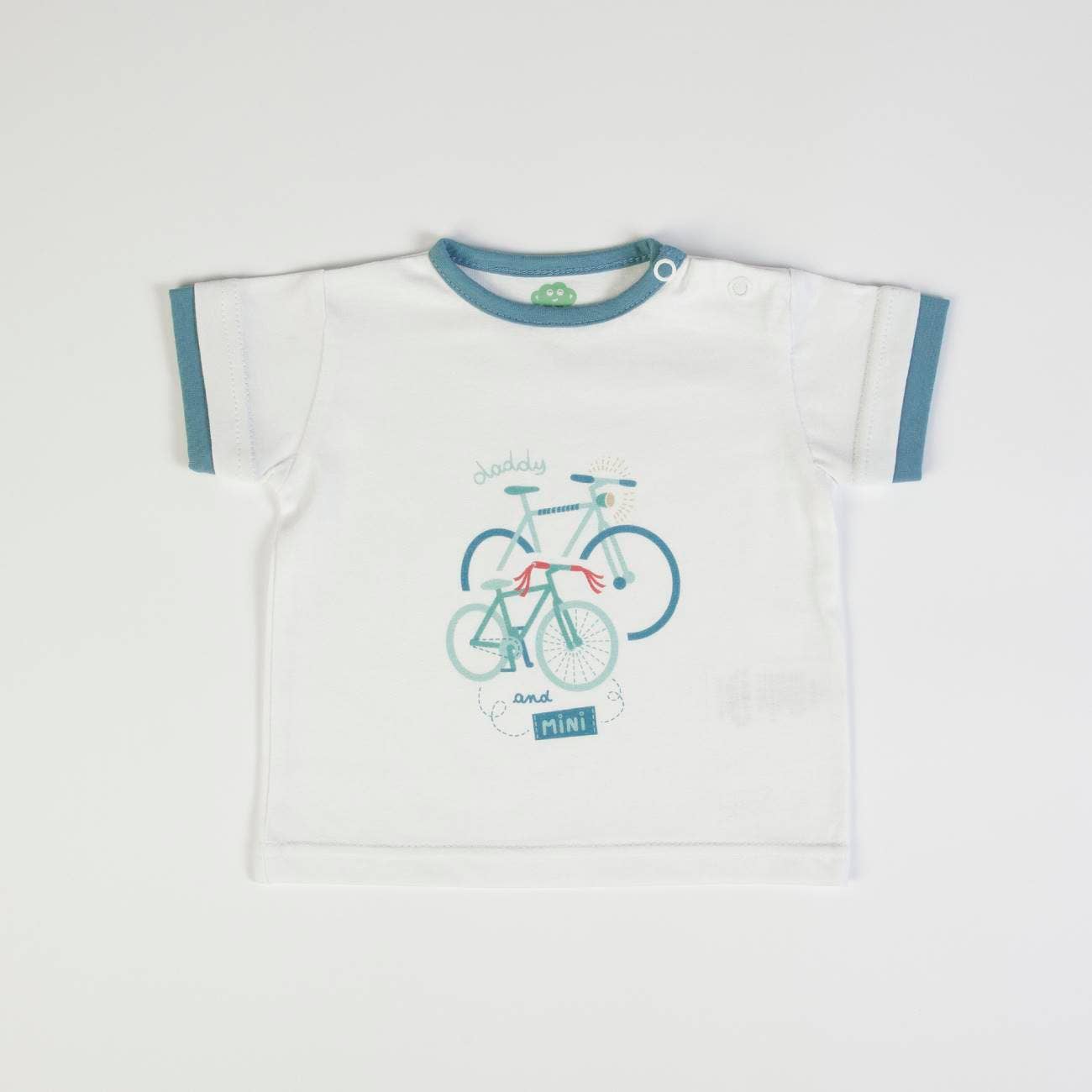 T-shirt + shorts (waffle)/ White/blue - CapuletKids