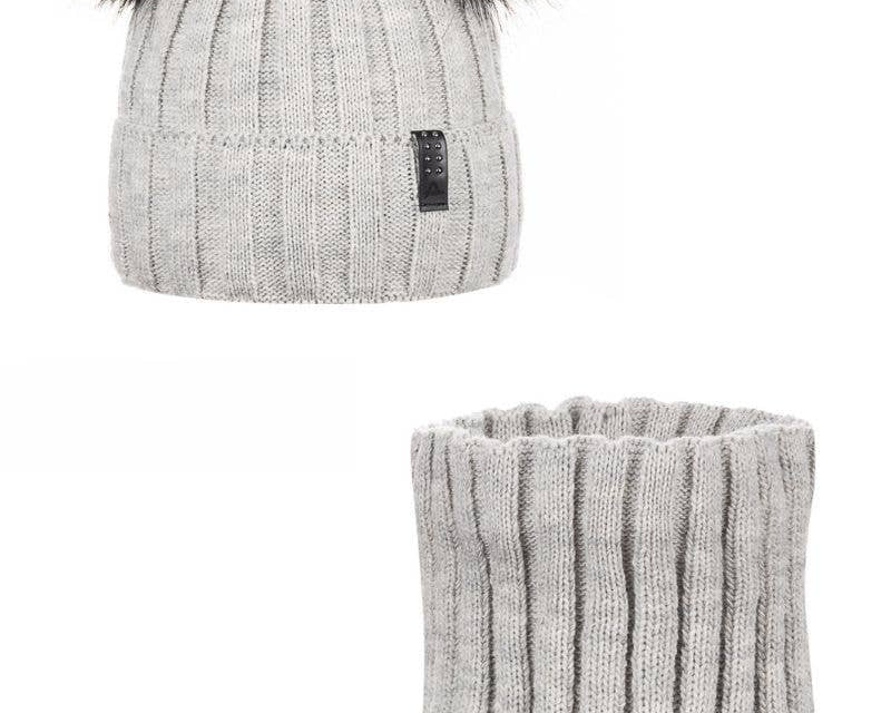 Double Layer Hat & Snood Set with POM POM! 100% Wool | ANDER