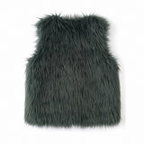 3 Pommes Faux Fur Gilet, back view