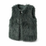 3 Pommes Faux Fur Gilet, three quarter view