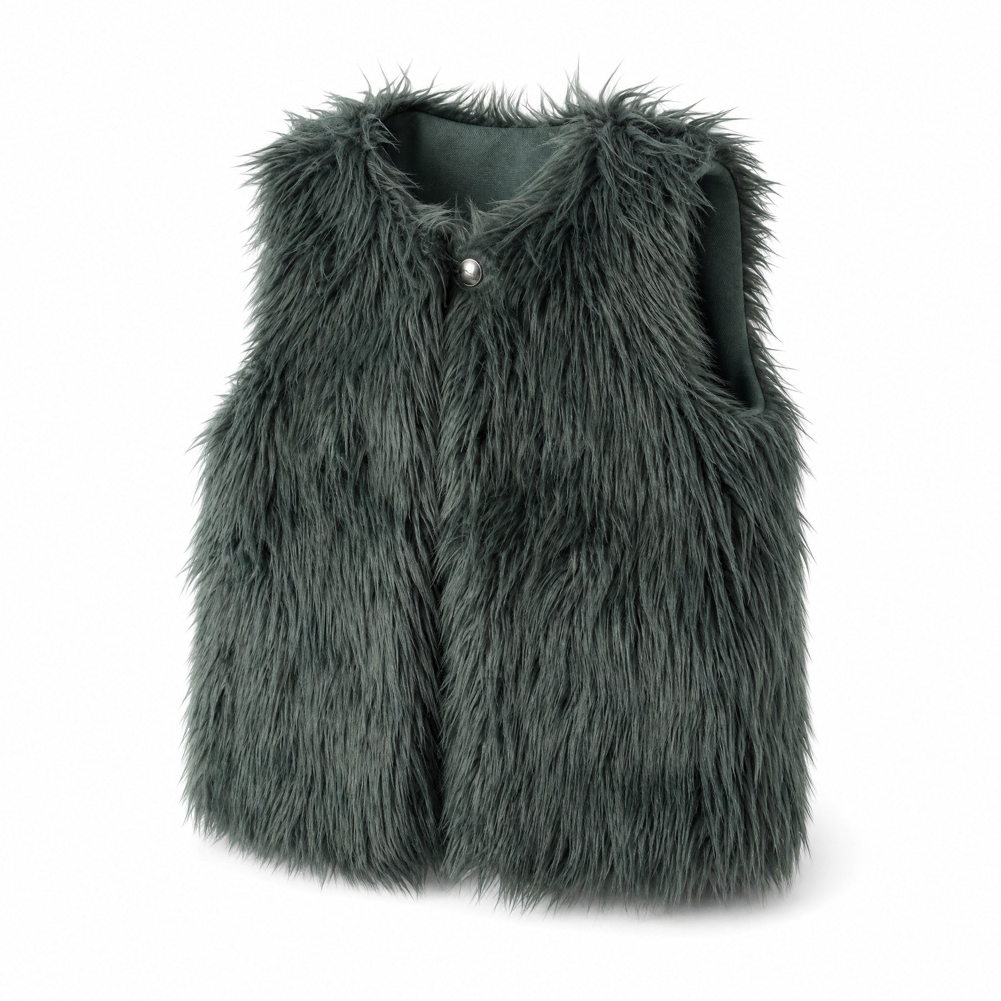 3 Pommes Faux Fur Gilet, three quarter view