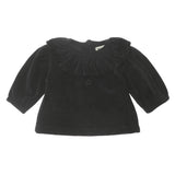 Velvet Ruffle T-Shirt Baby Ciruela