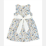 Petit Confection 100% Cotton Floral Bowtie Party Dress