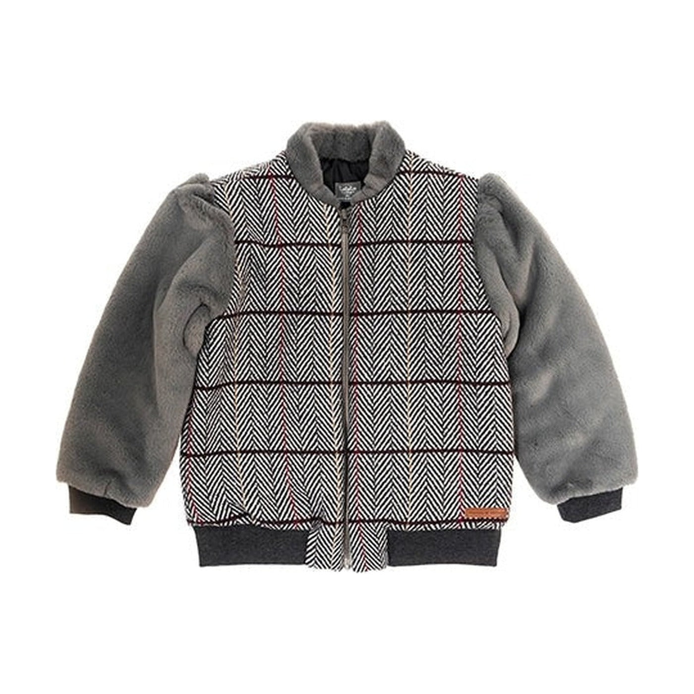 Tocoto Vintage Fur Lining Sleeves Jacket