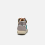 Shoo pom Glitter & Metallic Leather Sneakers, Silver