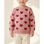 Konges Sløjd Heart Knit Sweater, Pink