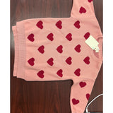 Konges Sløjd Heart Knit Sweater, Pink