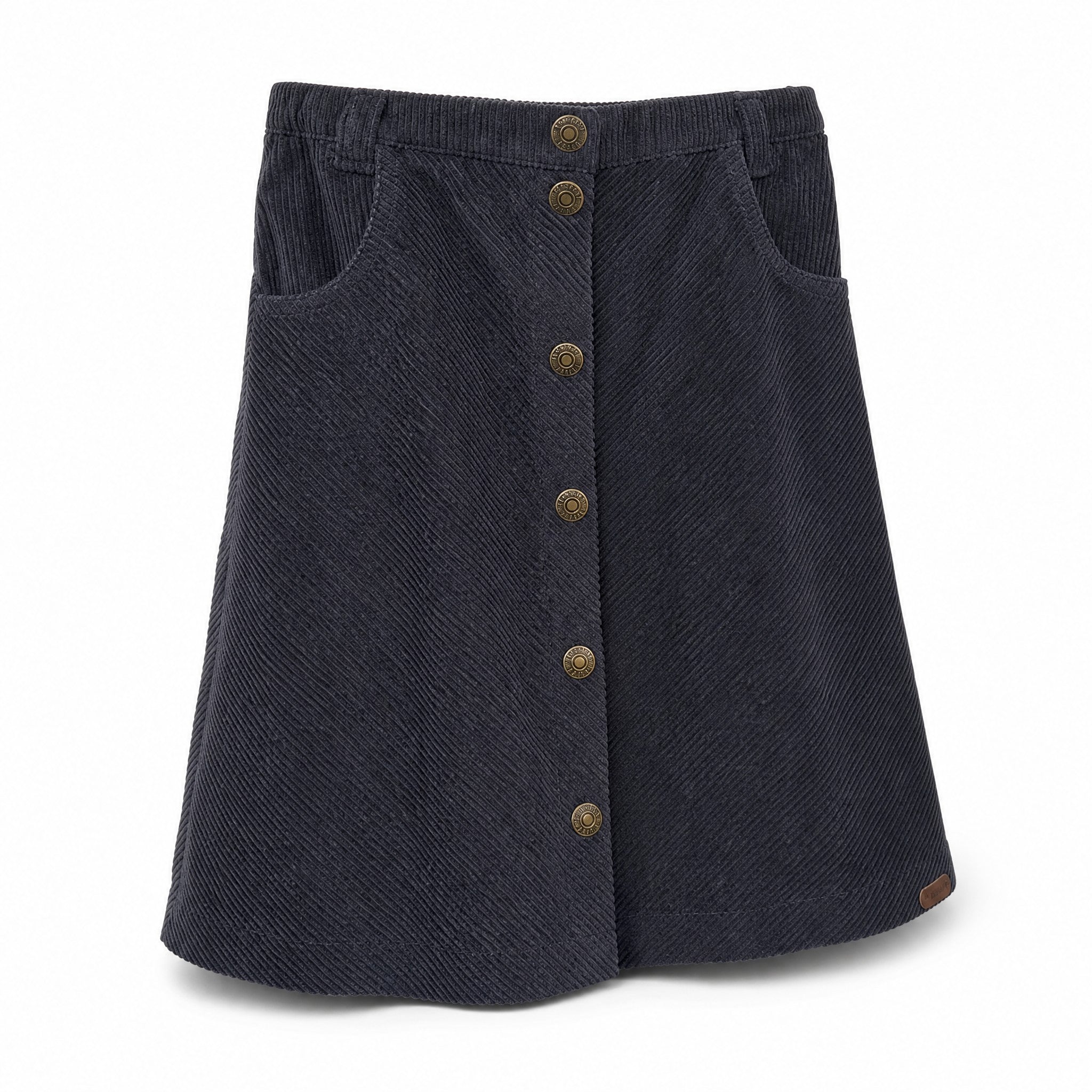 MarMar Copenhagen Heavy Cord Skirt Night, three quarter view