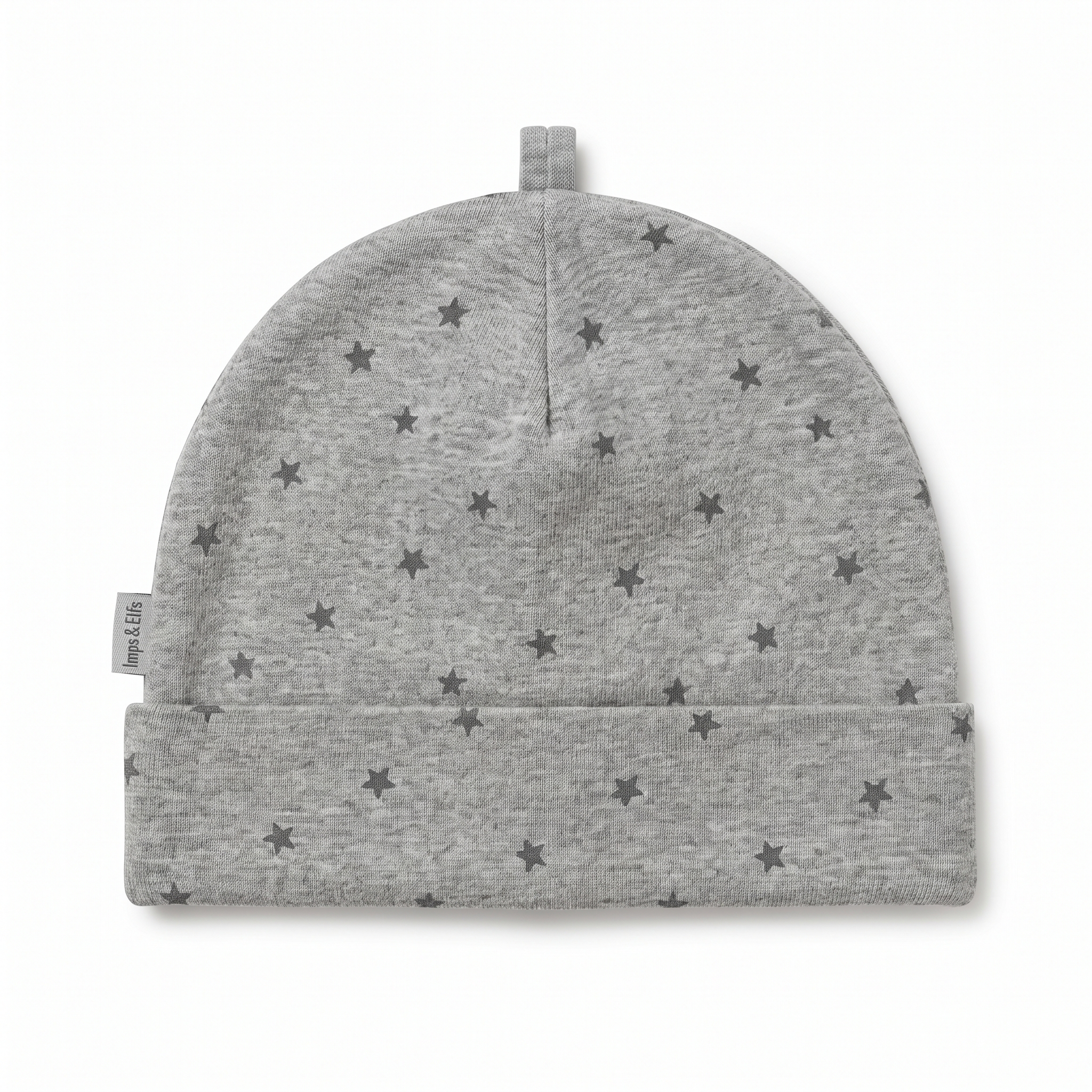 Imps & Elfs baby beanie, Grey Stars