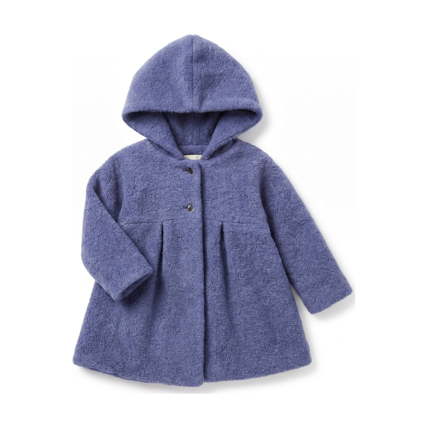 1 + in the Family Hooded Wool Baby Coat, Blue