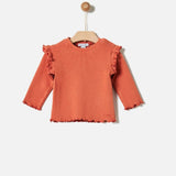Ribbed Frilled Long Sleeve & Leggings Set | YELLO-OH - CapuletKids