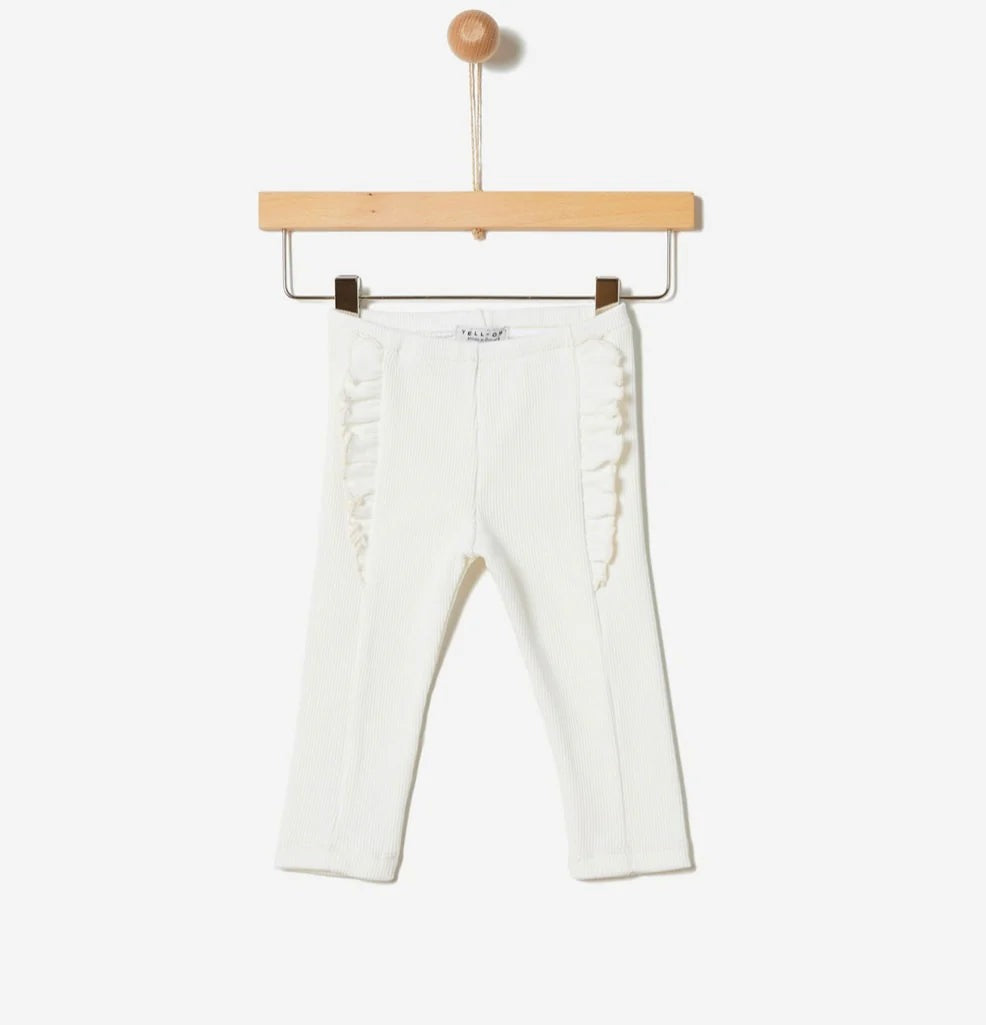 Ribbed Frilled Long Sleeve & Leggings Set | YELLO-OH - CapuletKids