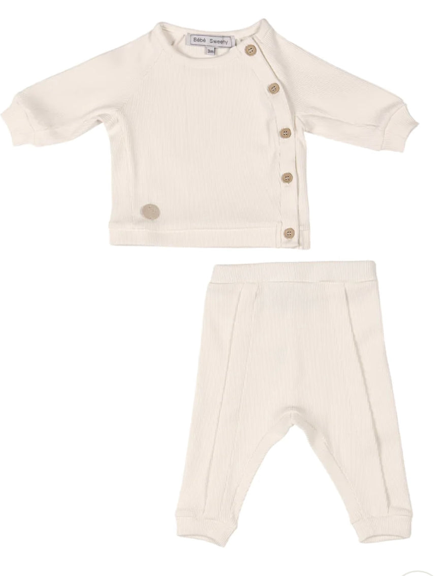 Ribbed Cotton Leggings & Longsleeve Set | BEBE SWEENY - CapuletKids