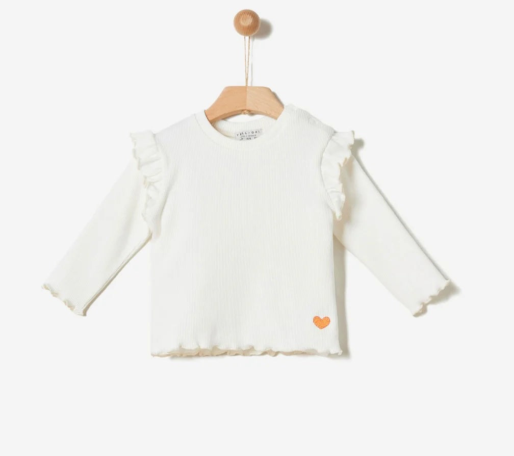 Ribbed Frilled Long Sleeve & Leggings Set | YELLO-OH - CapuletKids