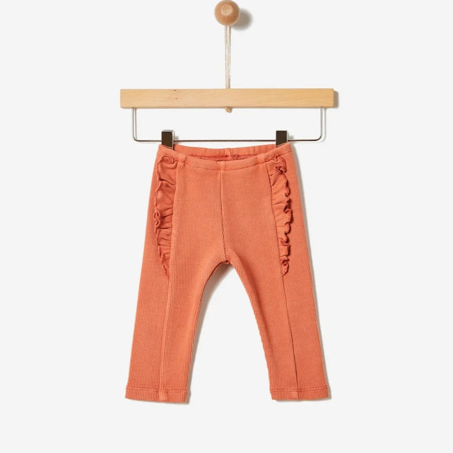 Ribbed Frilled Long Sleeve & Leggings Set | YELLO-OH - CapuletKids