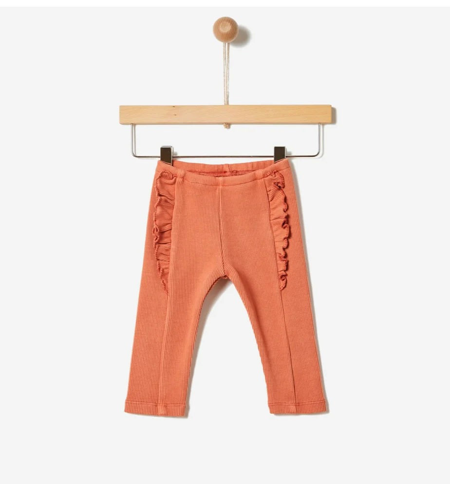 Ribbed Frilled Long Sleeve & Leggings Set | YELLO-OH - CapuletKids