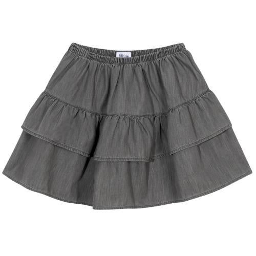 Poet Ruffle Skirt, Long Version, Washed Grey | REPOSE AMS