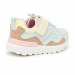 Shoo pom Kids Hook-and-Loop Sneakers - Sage Multipastel, back view