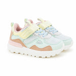 Shoo pom Kids Hook-and-Loop Sneakers - Sage Multipastel, three quarter view