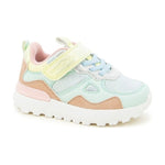 Shoo pom Kids Hook-and-Loop Sneakers - Sage Multipastel