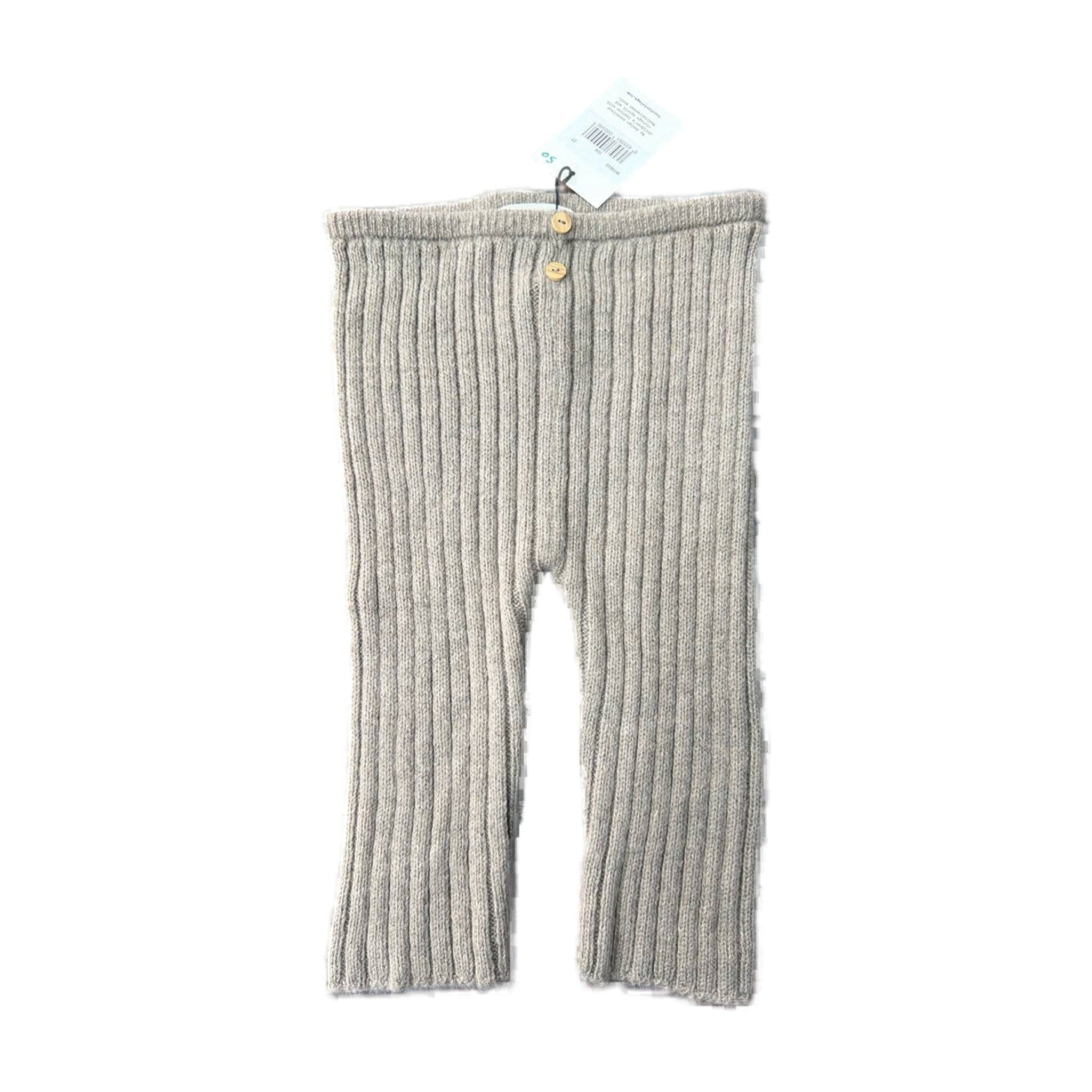 Tocoto Vintage Ribbed Knit Trousers Beige