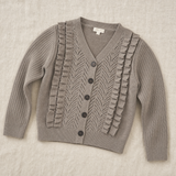 Knitted Cardigan Openwork with Flouces | TOCOTO VINTAGE (studio render 0)