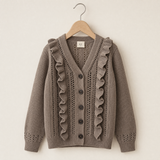 Knitted Cardigan Openwork with Flouces | TOCOTO VINTAGE (studio render 1)