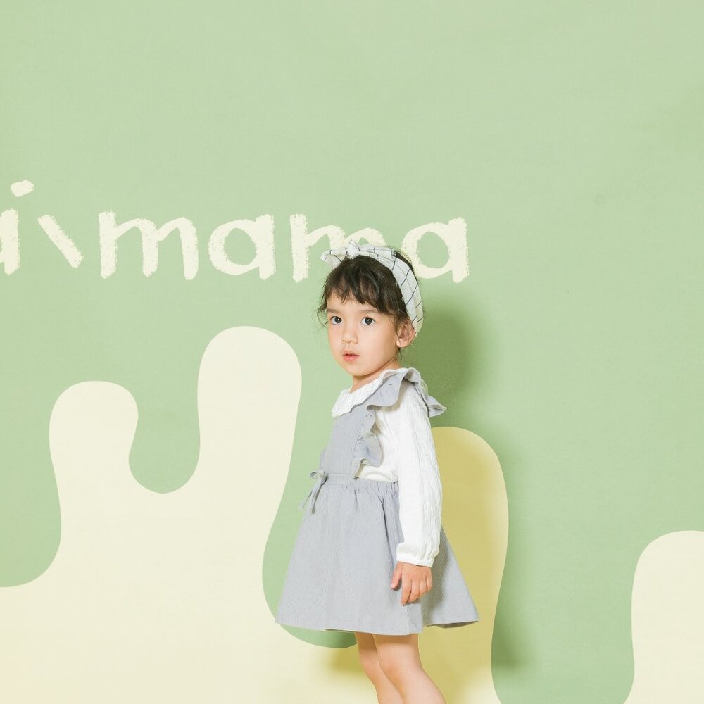 Aimama Corduroy Overall Dress Grey