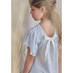 Dadati Light Blue Bambula Girl's Dress