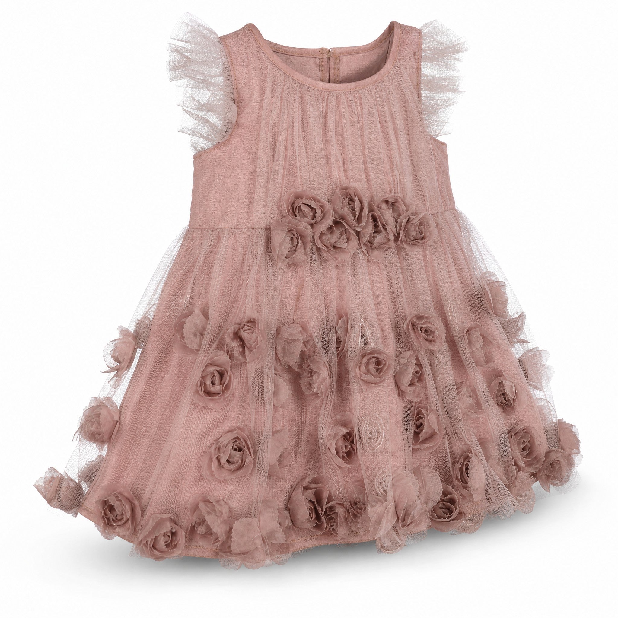 MarMar Dinne Ballerina Flower Dress Dusty Mauve, three quarter view