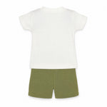 Minhon Safari Cotton Top and Shorts Set, back view