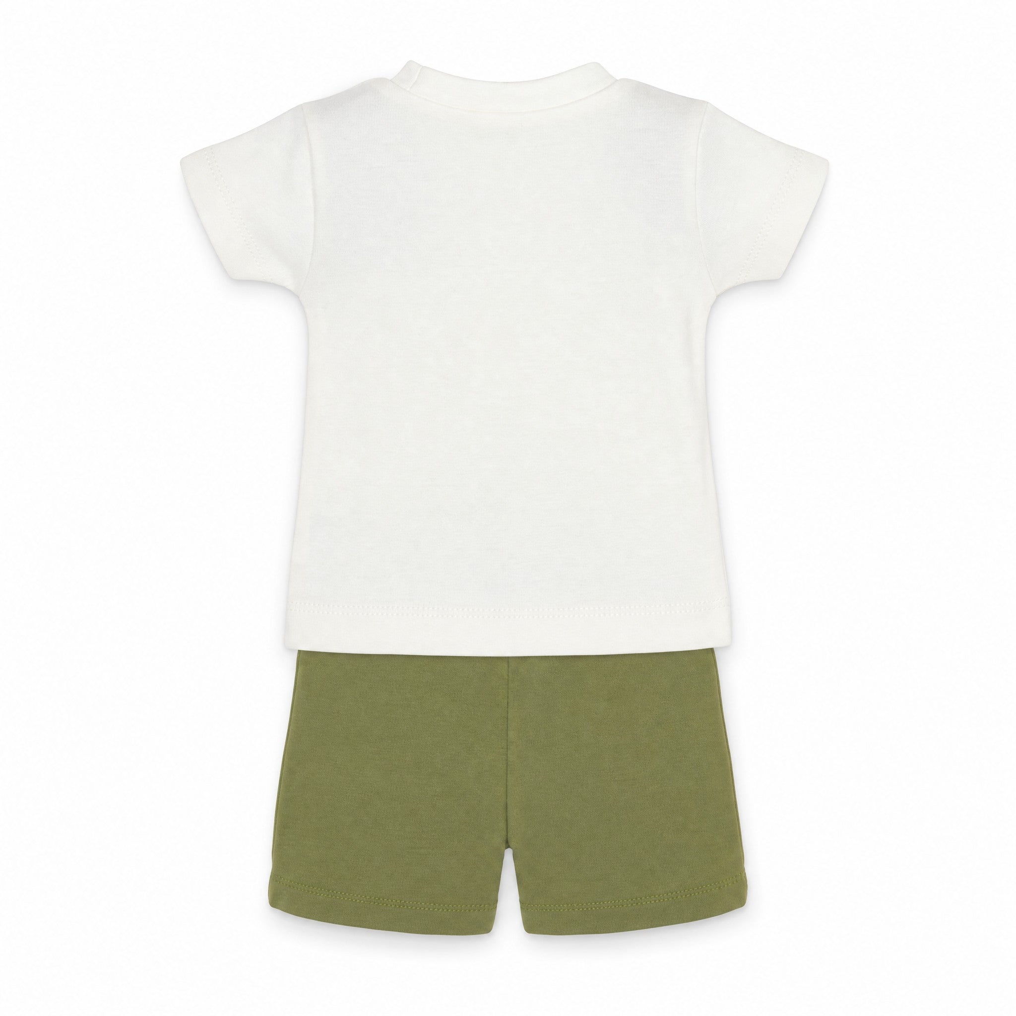Minhon Safari Cotton Top and Shorts Set, back view